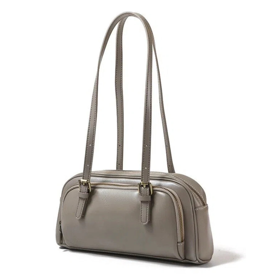 Genuine Leather Bowling Shoulder Bag - image 3