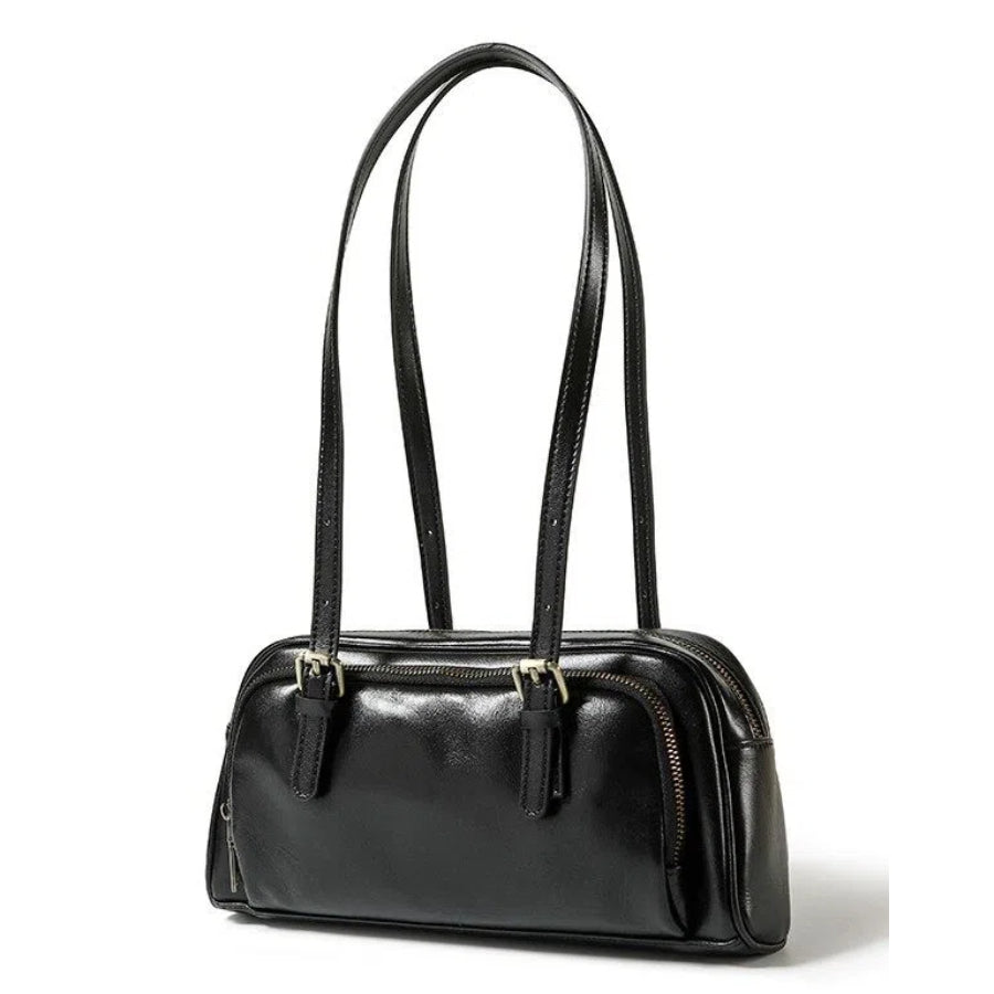 Genuine Leather Bowling Shoulder Bag - image 4