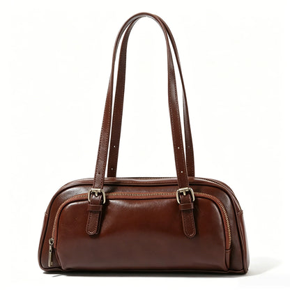 Genuine Leather Bowling Shoulder Bag - image 5