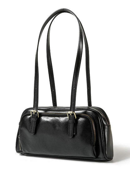 Genuine Leather Bowling Shoulder Bag - image 7