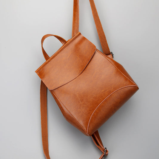 Genuine Leather Bucket Backpack - image 1