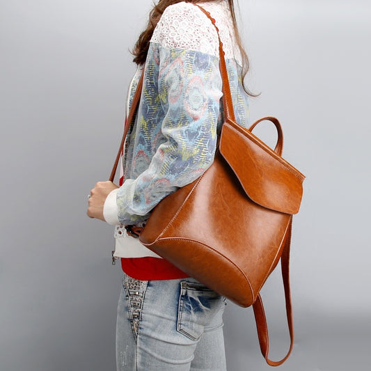 Genuine Leather Bucket Backpack - image 2