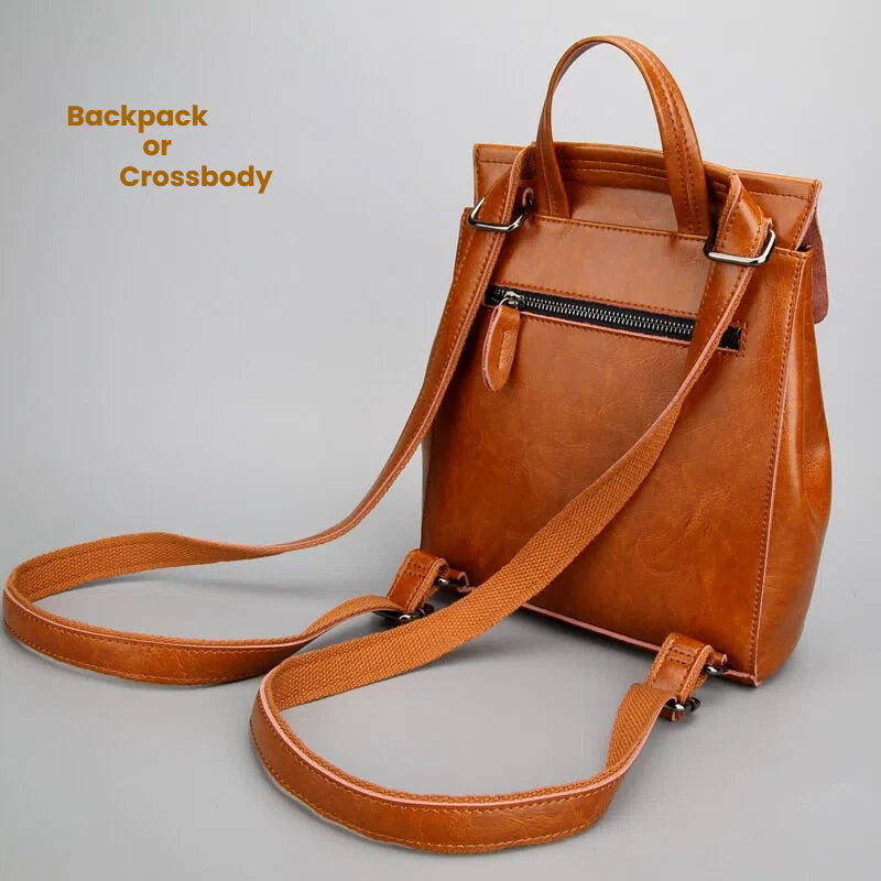 Genuine Leather Bucket Backpack - image 3
