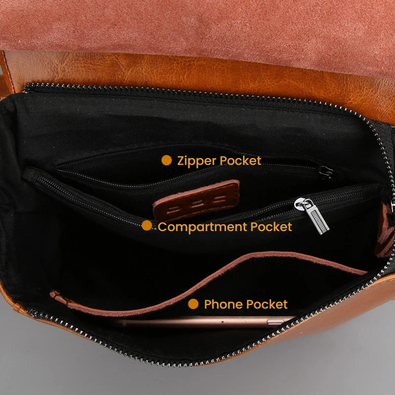 Genuine Leather Bucket Backpack - image 4