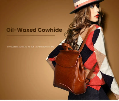 Genuine Leather Bucket Backpack - image 7