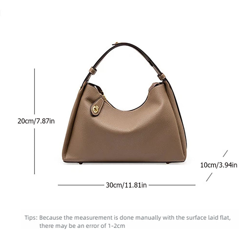 Genuine Leather Crescent Shoulder Bag - image 1