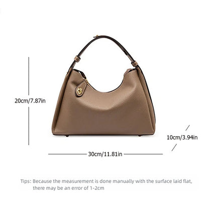 Genuine Leather Crescent Shoulder Bag - image 1