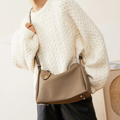 Genuine Leather Crescent Shoulder Bag - image 5