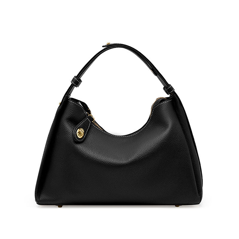 Genuine Leather Crescent Shoulder Bag - image 7