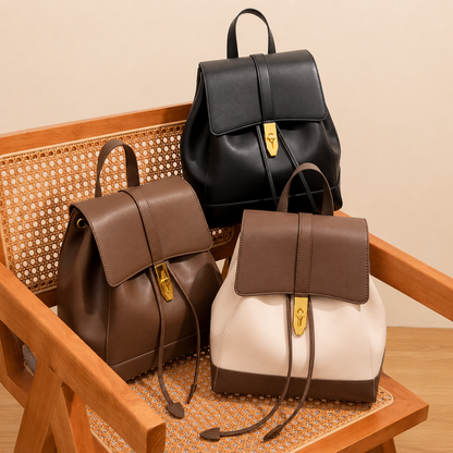 Genuine Leather Drawstring Backpack - image 2