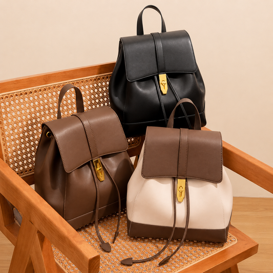 Genuine Leather Drawstring Backpack - image 2