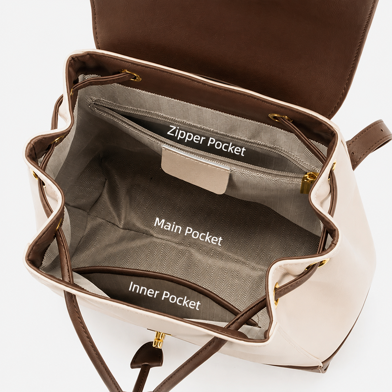 Genuine Leather Drawstring Backpack - image 3
