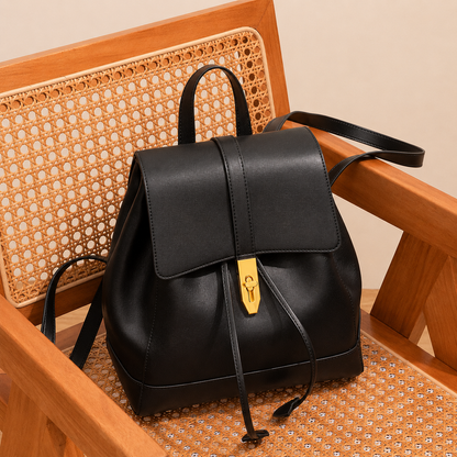 Genuine Leather Drawstring Backpack - image 4