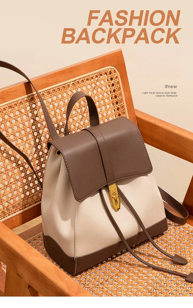 Genuine Leather Drawstring Backpack - image 7