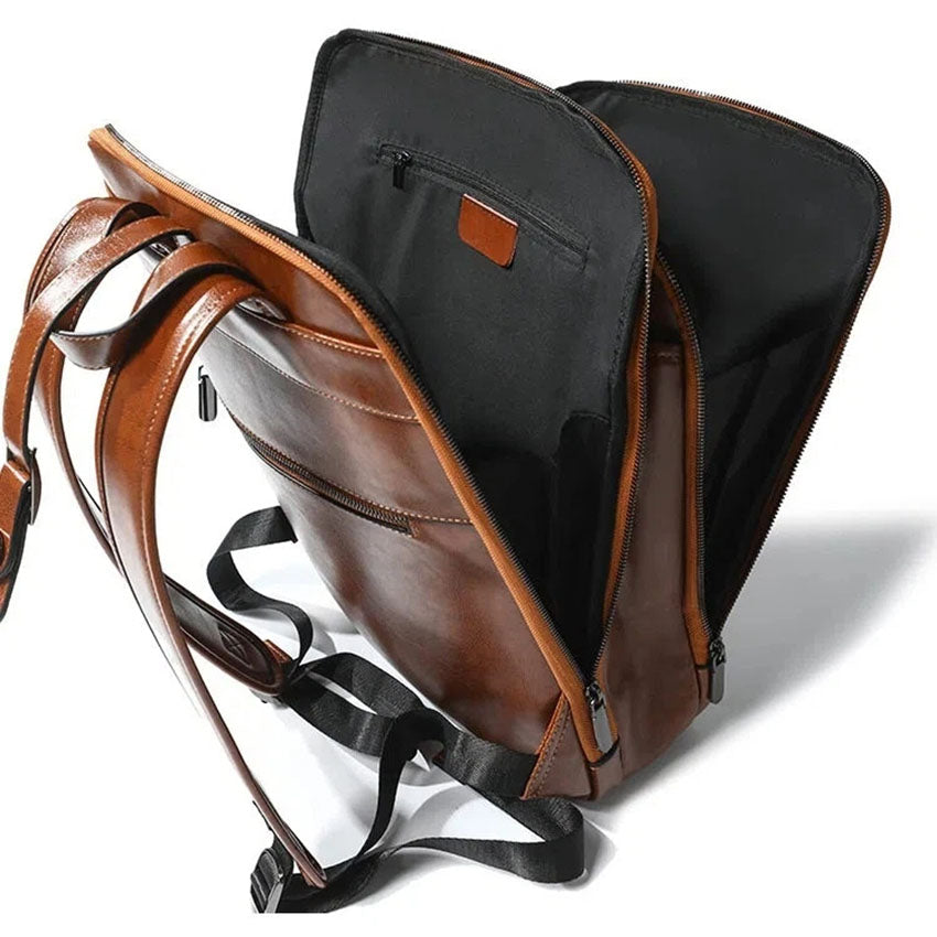 Genuine Leather Drawstring Backpack - image 4