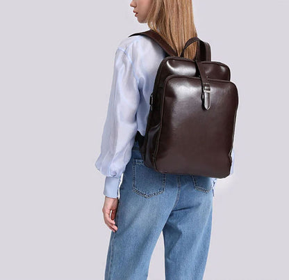 Genuine Leather Drawstring Backpack - image 5