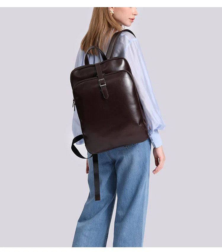 Genuine Leather Drawstring Backpack - image 8