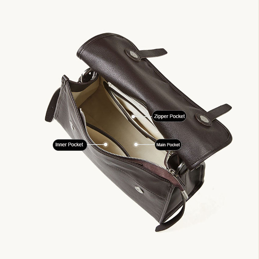 Genuine Leather Flap Phone Crossbody Bag - image 2
