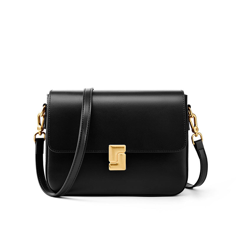 Genuine Leather Flap Shoulder Crossbody Bag - image 4