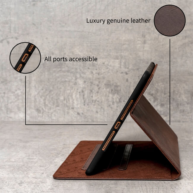 Aaronscase Genuine Brown Leather iPad Case (Wholesale / Manufacturer)