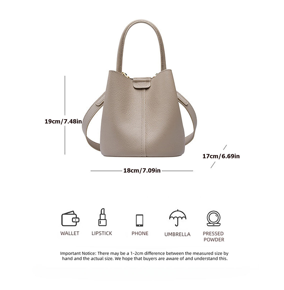 Genuine Leather Mini Top Handle Handbag - image 6