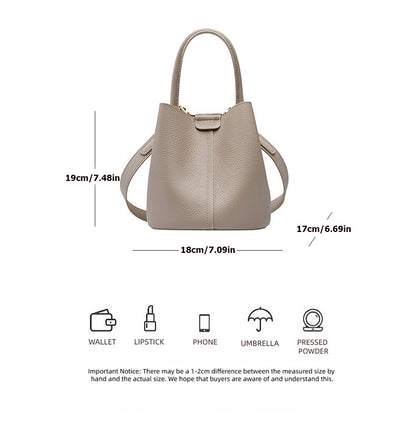 Genuine Leather Mini Top Handle Handbag - image 6
