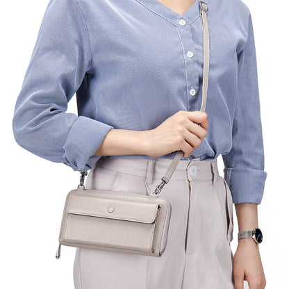 Genuine Leather Phone Wallet Crossbody Bag - image 3