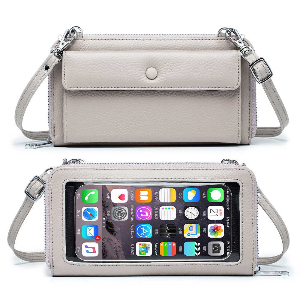Genuine Leather Phone Wallet Crossbody Bag - image 5