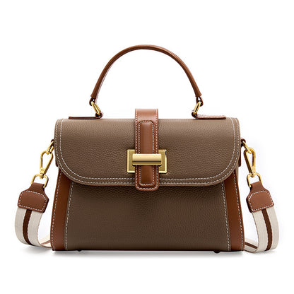Genuine Leather Top Handle Satchel Bag - image 6