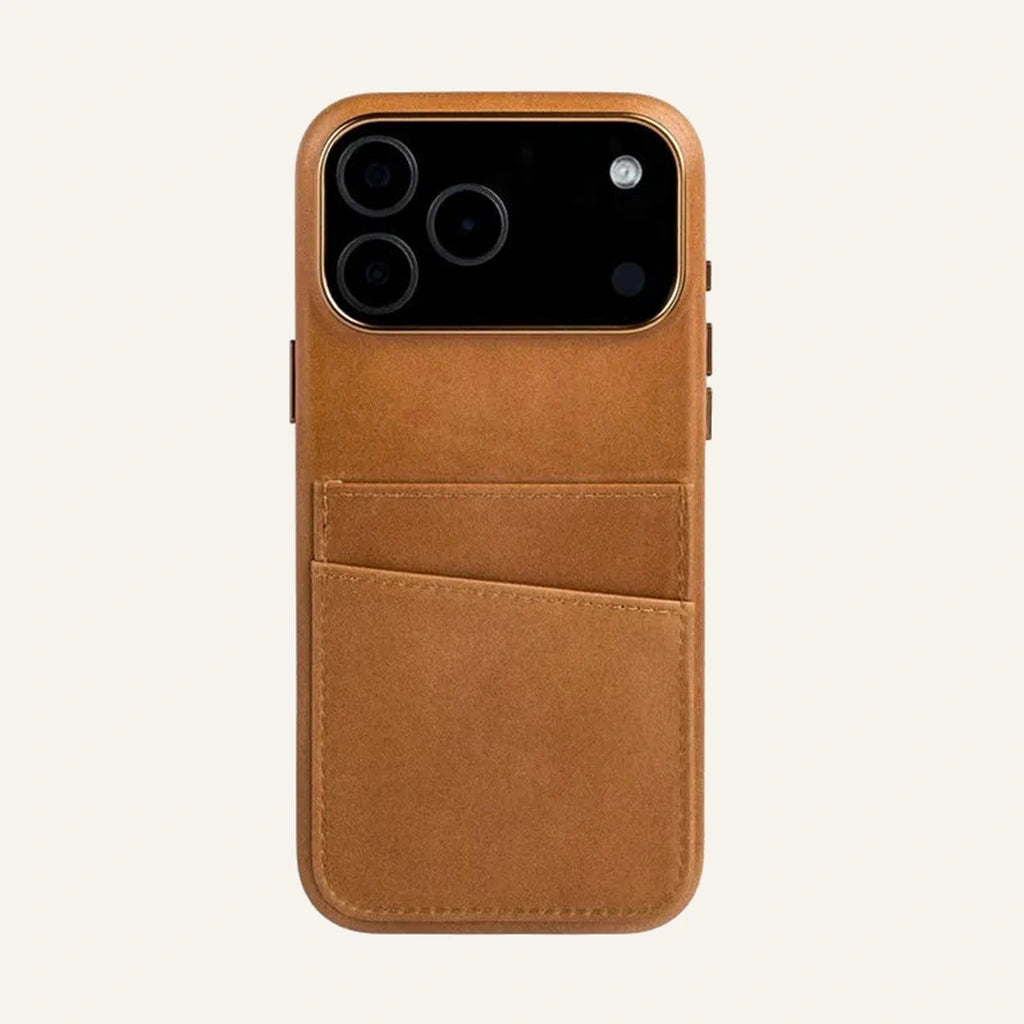 Genuine Leather Card Slots Wallet Phone Case for iPhone 17 Series (Wholesale/OEM) - #F6F3ED square main image