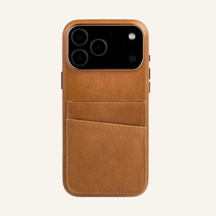 Genuine Leather Card Slots Wallet Phone Case for iPhone 17 Series (Wholesale/OEM) - #F6F3ED square main image