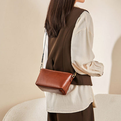 Genuine Leather Zip Crossbody Bag - image 2