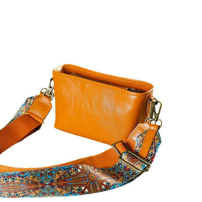 Genuine Leather Zip Crossbody Bag - image 5