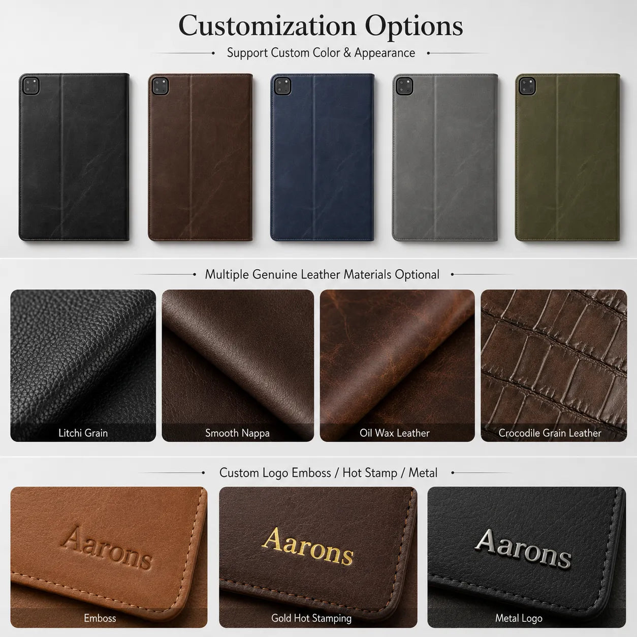 Genuine Leather iPad Air 13 Case (Wholesale/OEM Manufacturer)