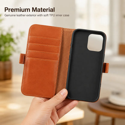 Genuine Brown Leather iPhone 16 Pro Max Case (Wholesale/OEM Manufacturer)