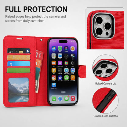 Genuine Red Leather iPhone 16 Pro Case (Wholesale/OEM Manufacturer)
