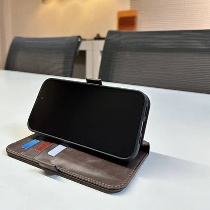 braun Echtleder iPhone 16 Hülle (Großhandel/OEM-Hersteller)