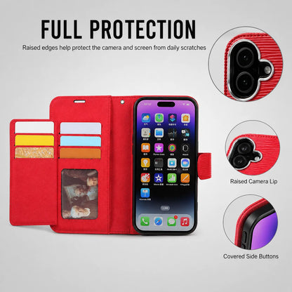 Genuine Red Leather iPhone 16 Case (Wholesale/OEM Manufacturer)