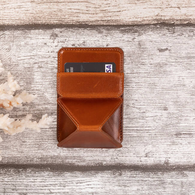 Aaronscase Genuine Leather iPhone 12 Case with Card Holder (Wholesale/Manufacturer)