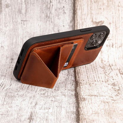Aaronscase Genuine Leather iPhone 12 Case with Card Holder (Wholesale/Manufacturer)