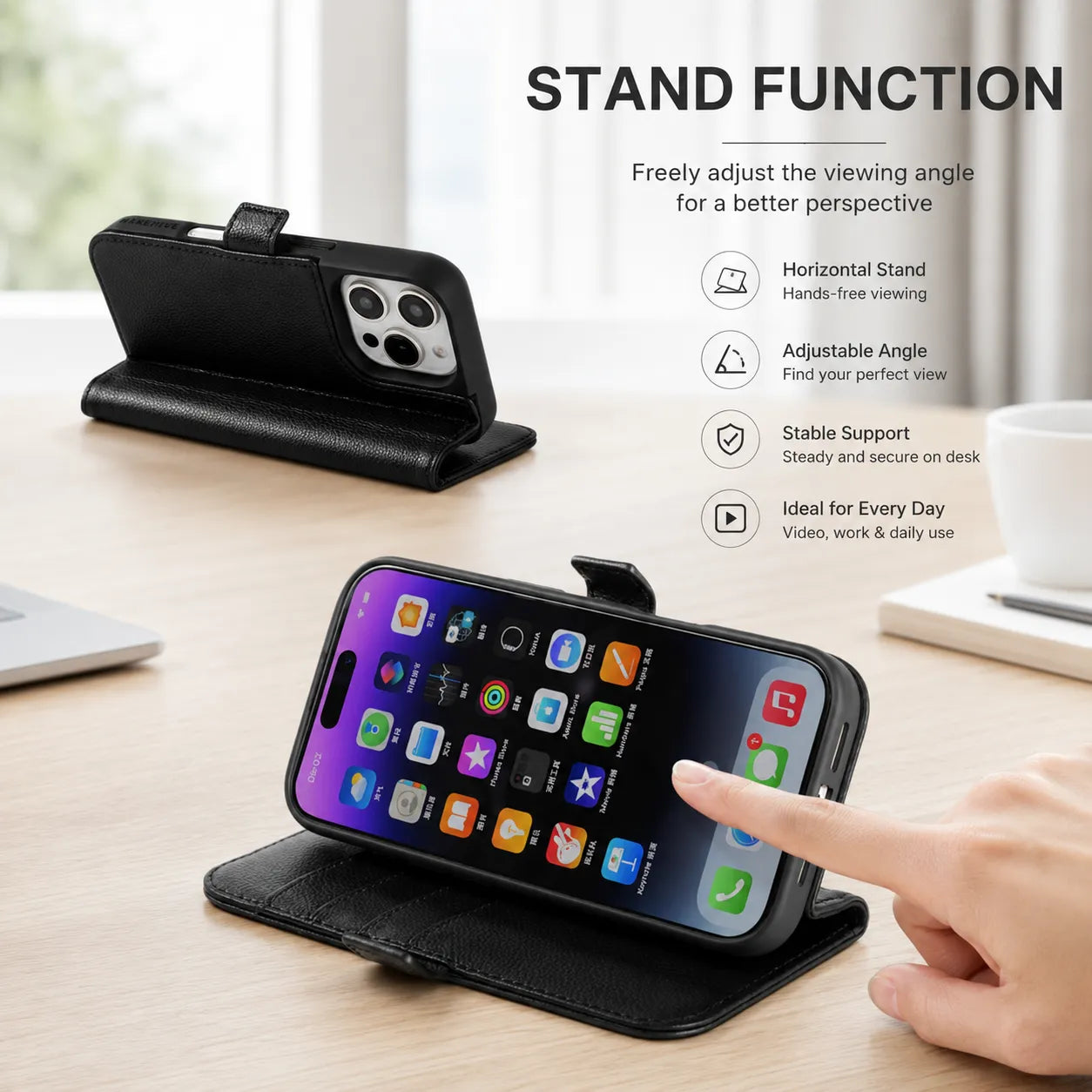 Genuine Leather iPhone 16 Pro Max Case (Wholesale/OEM Manufacturer)