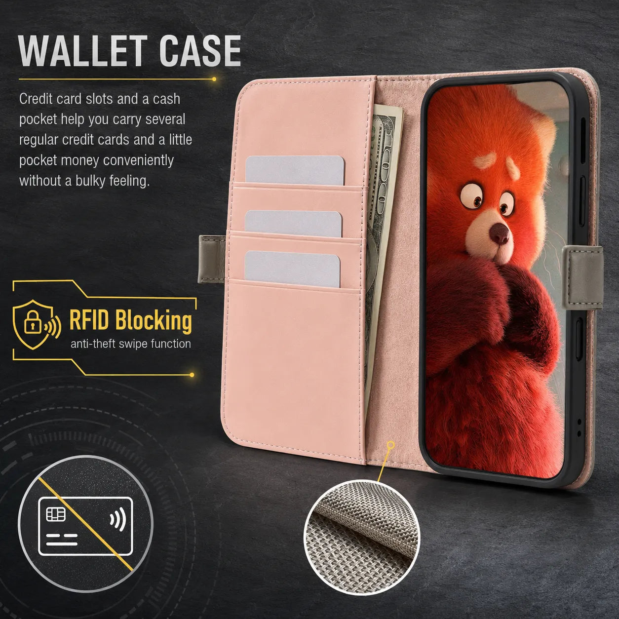 Genuine Leather Wallet Phone Case for iPhone 17 Pro Max (Wholesale/OEM Manufacturer)