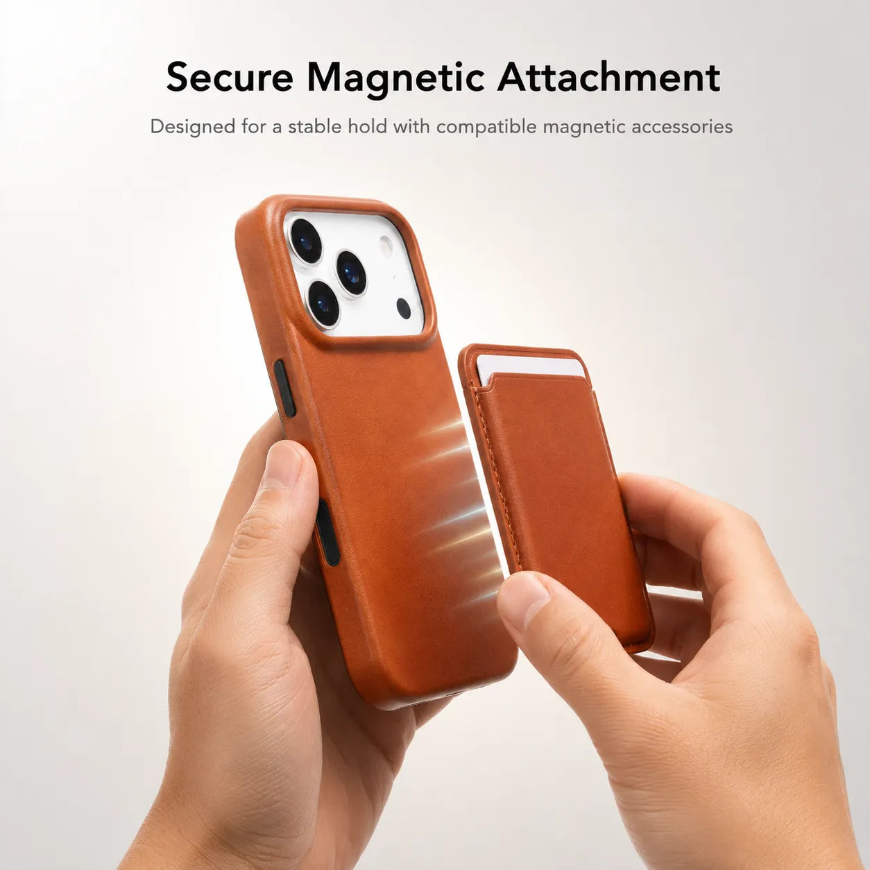 Genuine Leather 2-in-1 Detachable MagSafe Wallet Case (Wholesale/OEM Manufacturer)