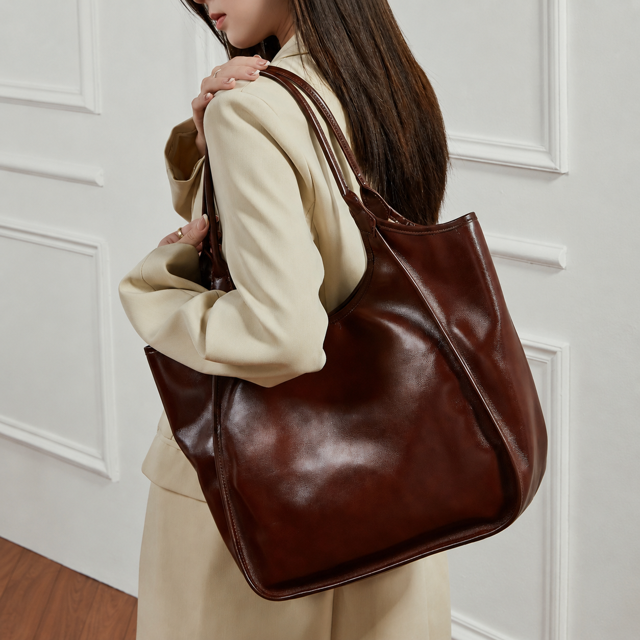 Large Genuine Leather Backpack - image 3