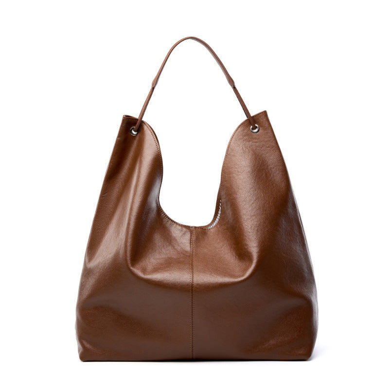 Large Genuine Leather Hobo Shoulder Bag - image 7
