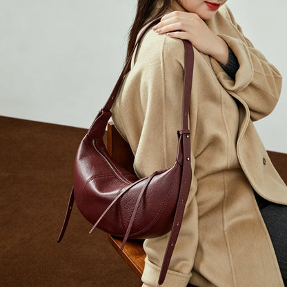 Large Genuine Leather Hobo Shoulder Bag - image 1