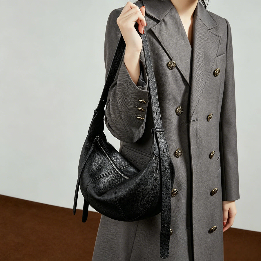Large Genuine Leather Hobo Shoulder Bag - image 2