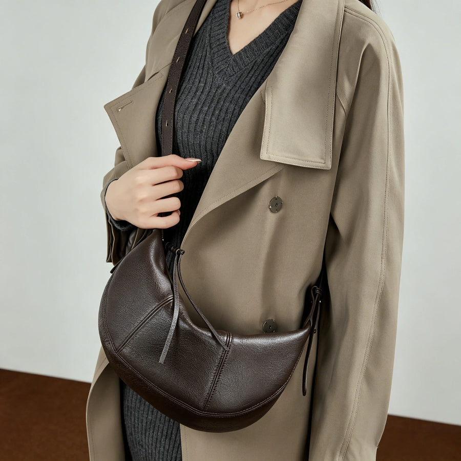 Large Genuine Leather Hobo Shoulder Bag - image 3