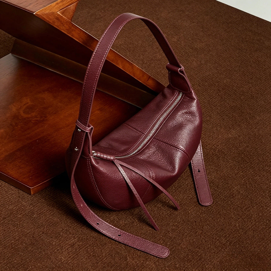 Large Genuine Leather Hobo Shoulder Bag - image 4