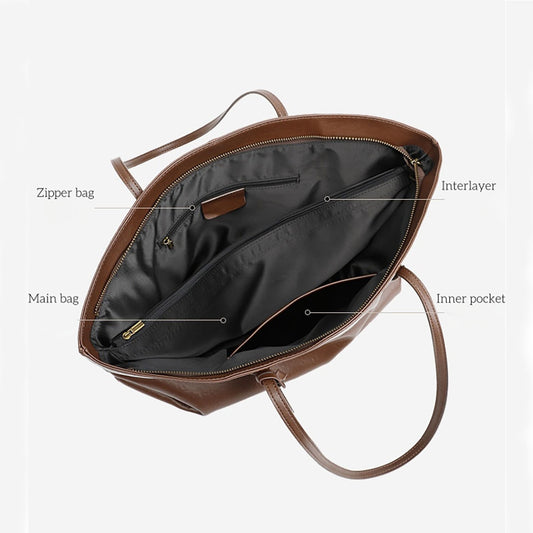 Large Genuine Leather Travel Tote Bag - image 1